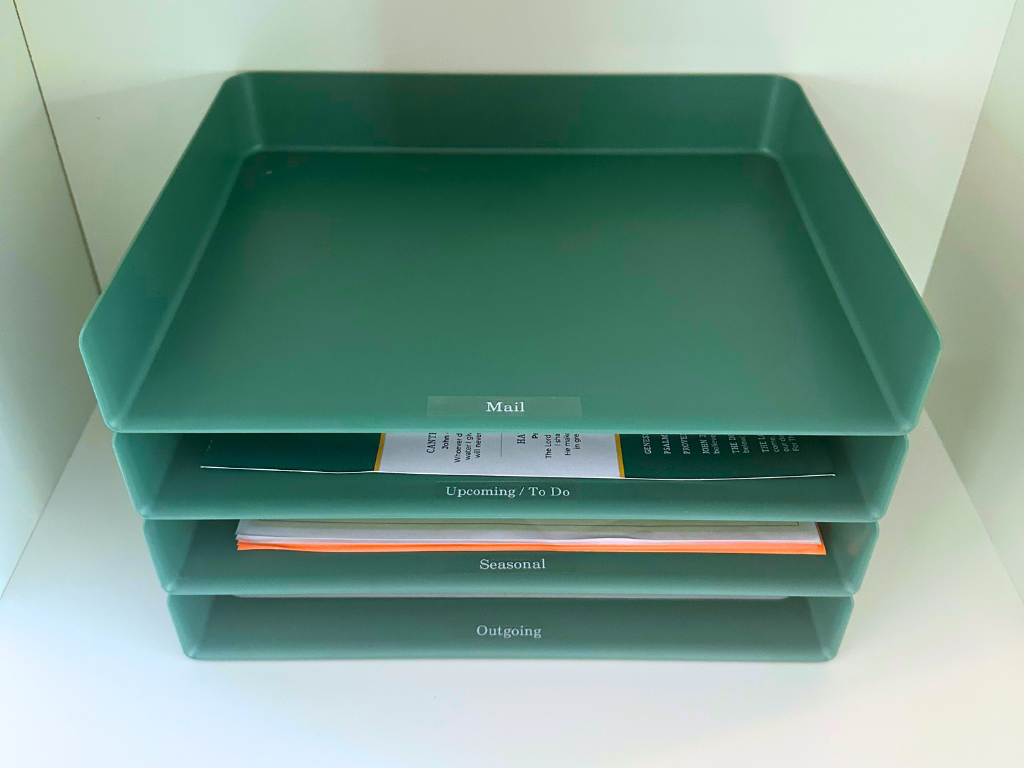 desk organizer for papers and mail